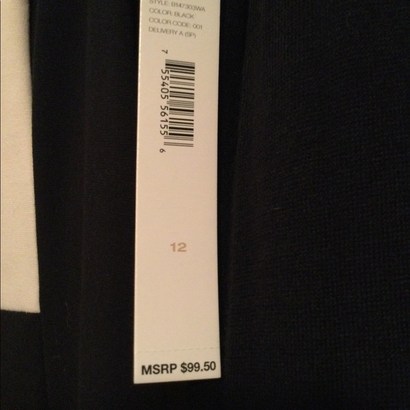 DKNYC color block dress with a Lg weight black sweater. Dress size 12. Sweater M - Picture 3 of 11